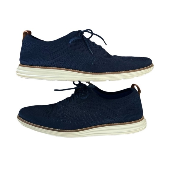 Cole Haan Other - Cole Haan Shoes Men's 13 Navy Blue Stitchlite OriginalGrand Wingtip Oxfords